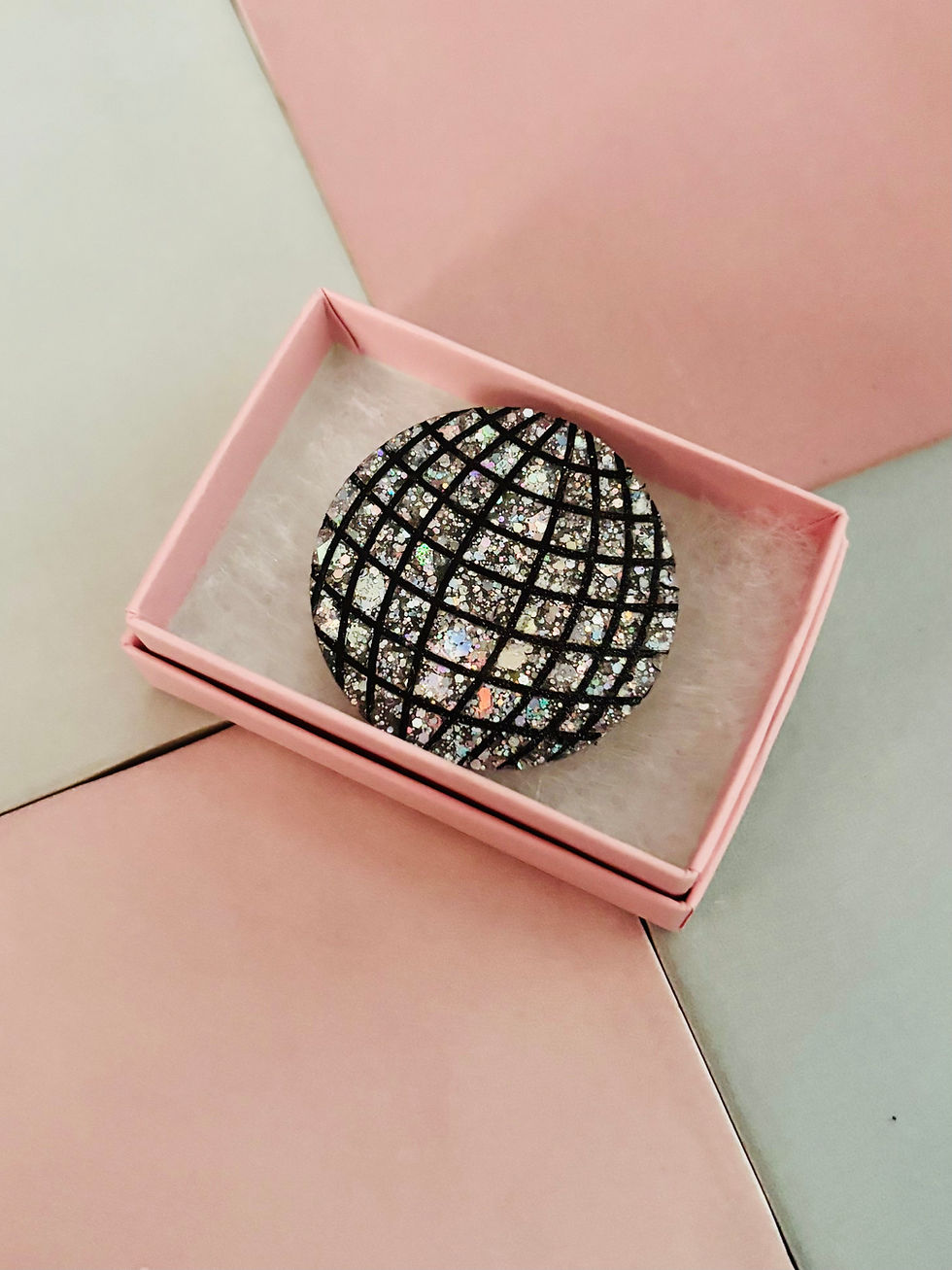 Thumbnail: 🪩 Disco Ball Glitter Resin Brooch
