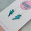 Thumbnail: Small Teal Lightning Bolt Earrings