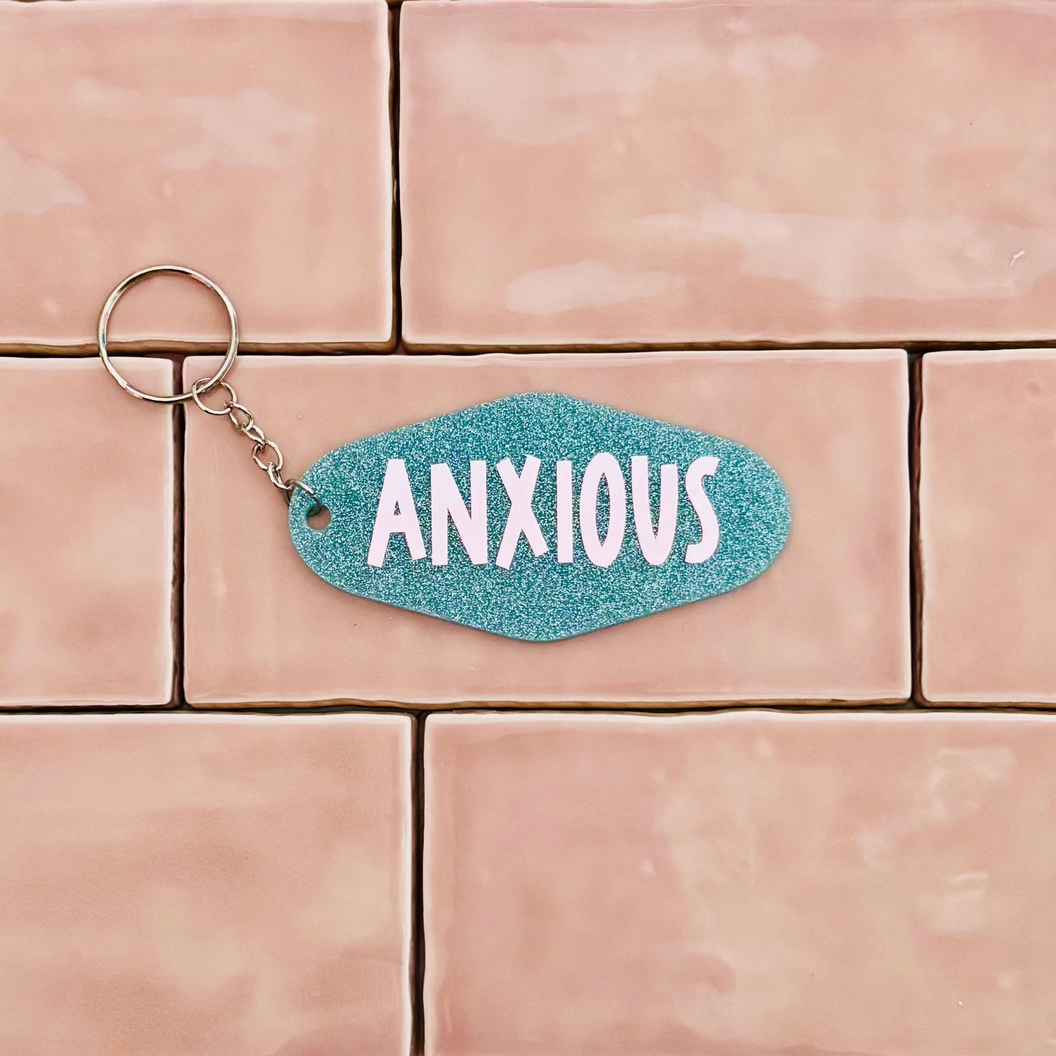 ✨ The "Sparkly Anxious" Motel Keyring