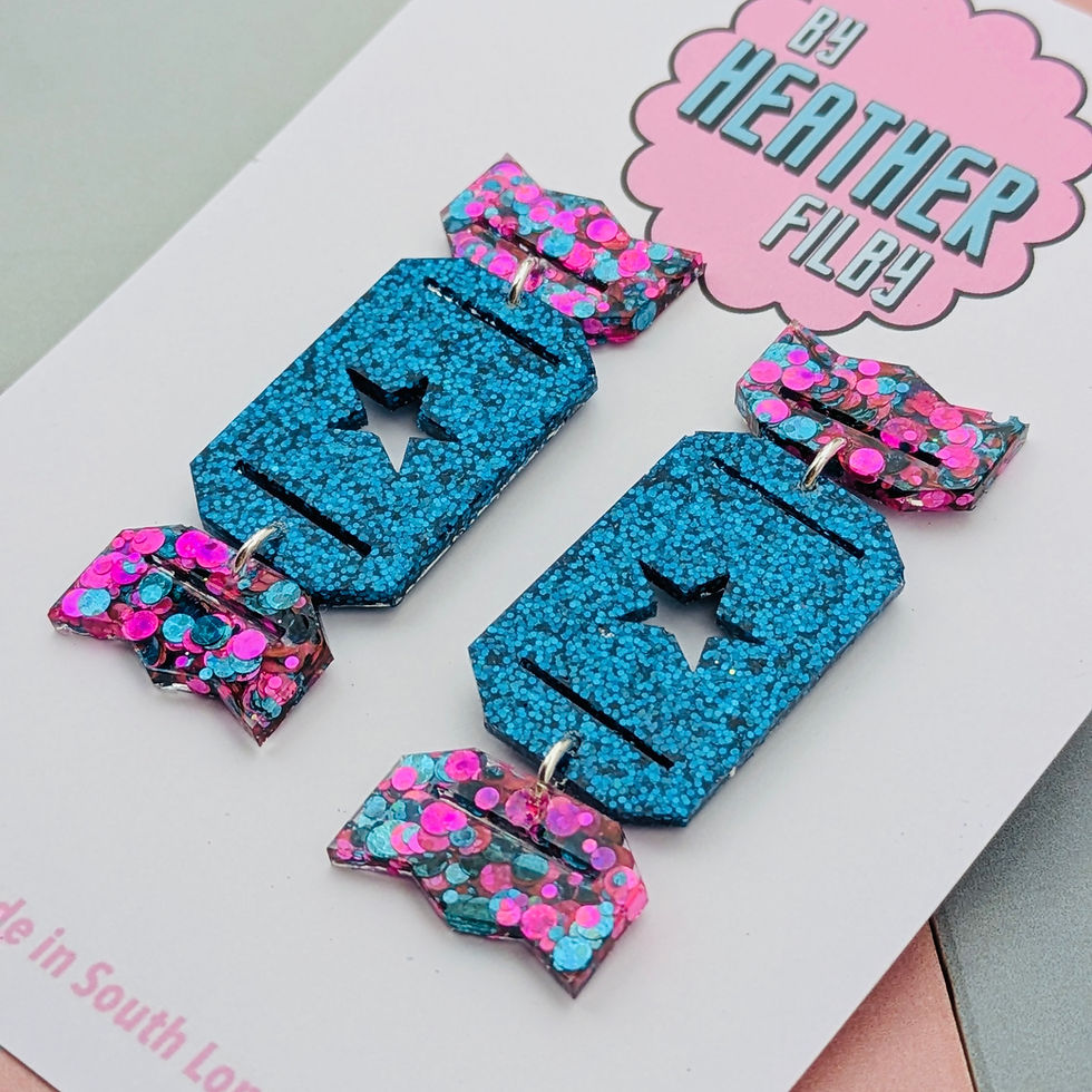 Thumbnail: Christmas Cracker Glitzy Glitter Earrings