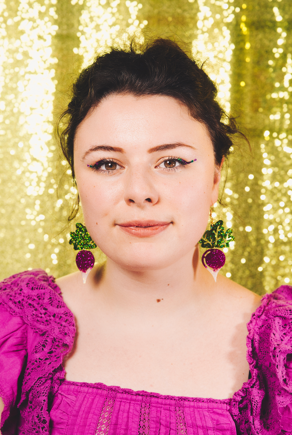 Turnip Glitter Earrings