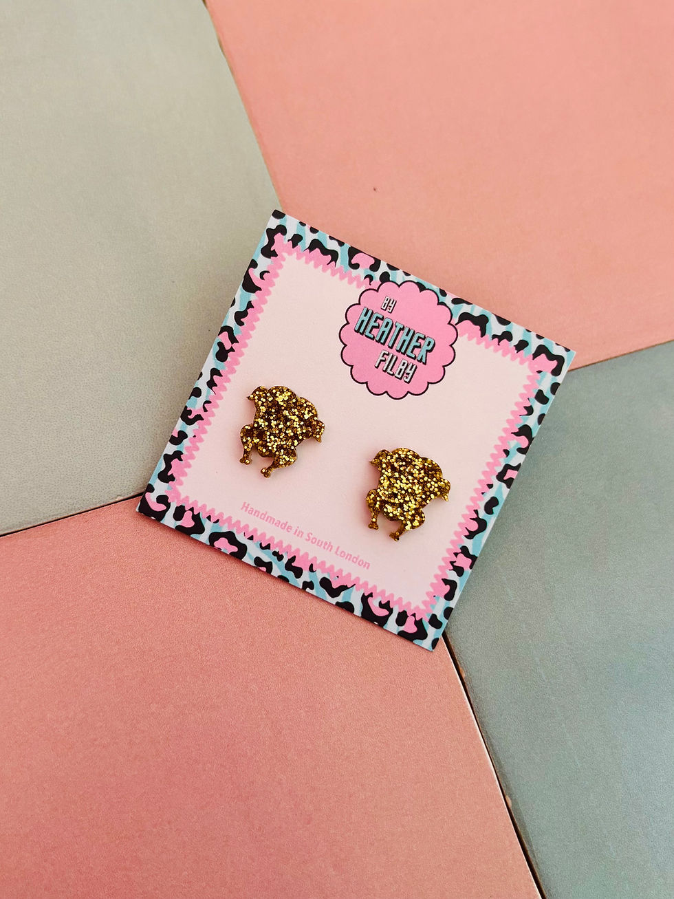 Thumbnail: 🍗 Turkey Glitter Stud Earrings