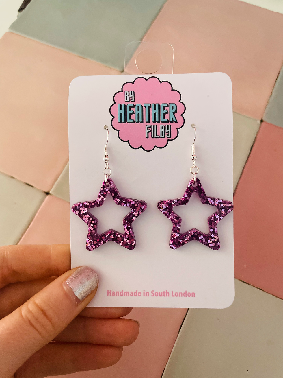 Thumbnail: Small Star Glitter Earrings - Limited Edition Colours