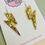 Thumbnail: Large Gold & Silver Lightning Bolt Earrings