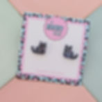 Black cat earrings