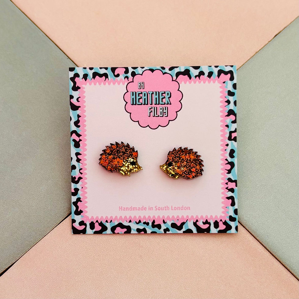 Thumbnail: 🦔 Hedgehog Glitter Stud Earrings