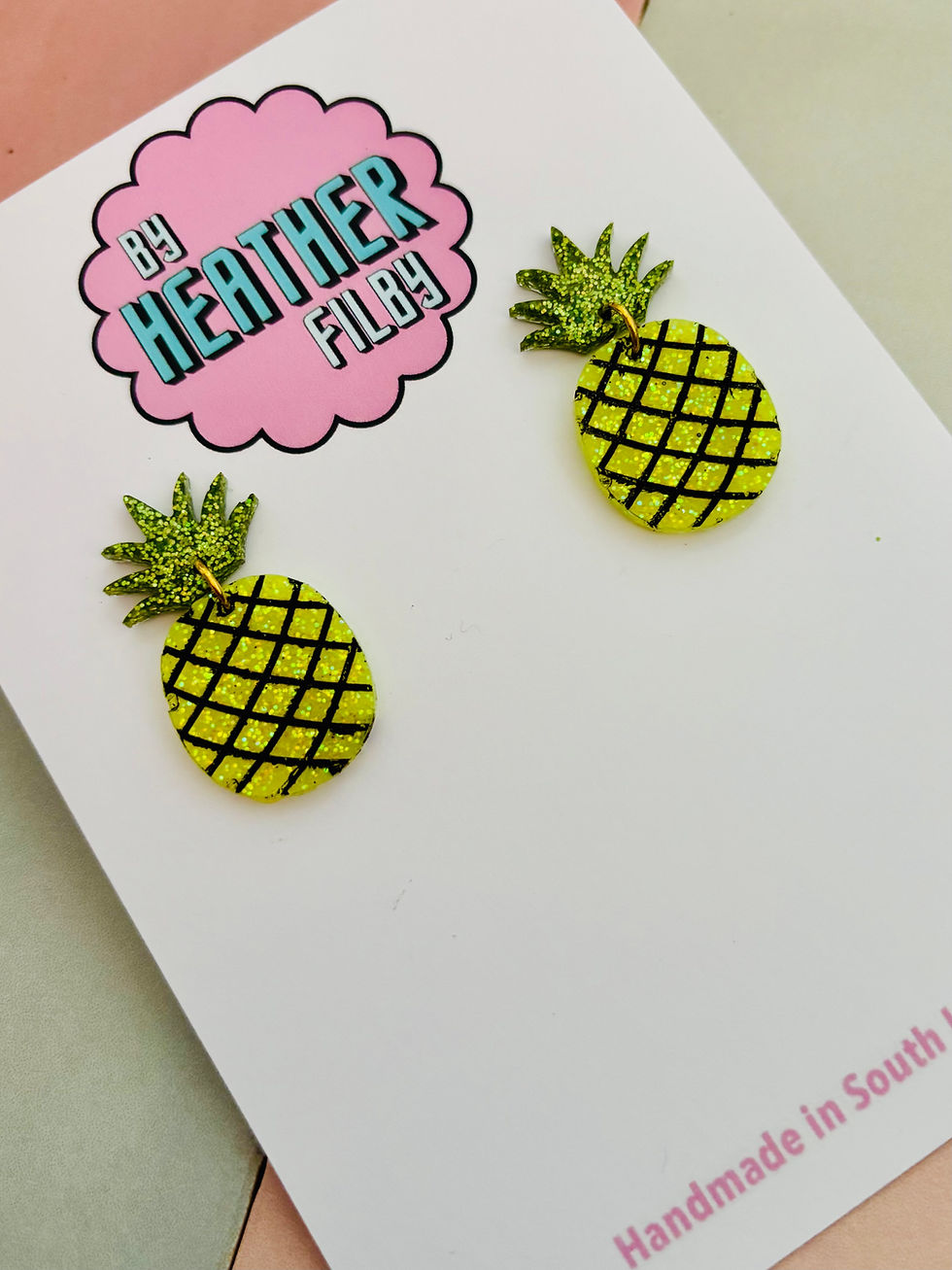 Thumbnail: 🍍The Tropical Pineapple Glitter Statement Earrings