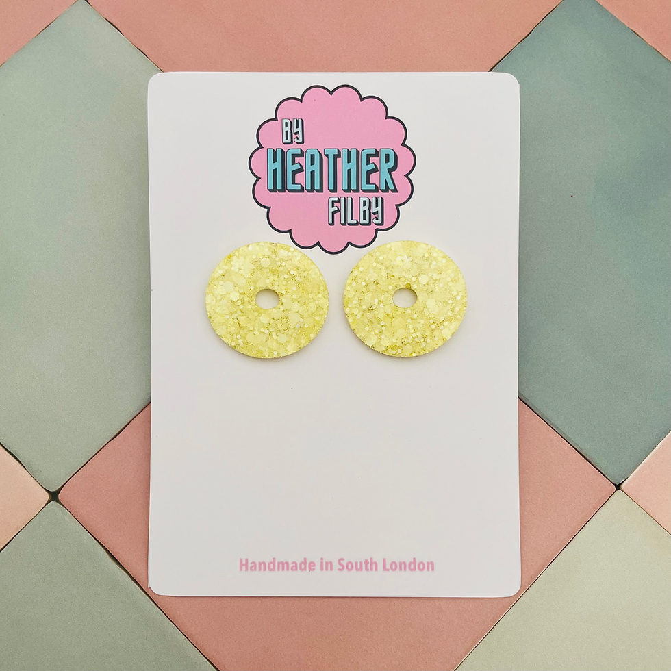 Butter Yellow Glitter Circle