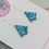 Thumbnail: Blue Glitter Christmas Tree Earrings