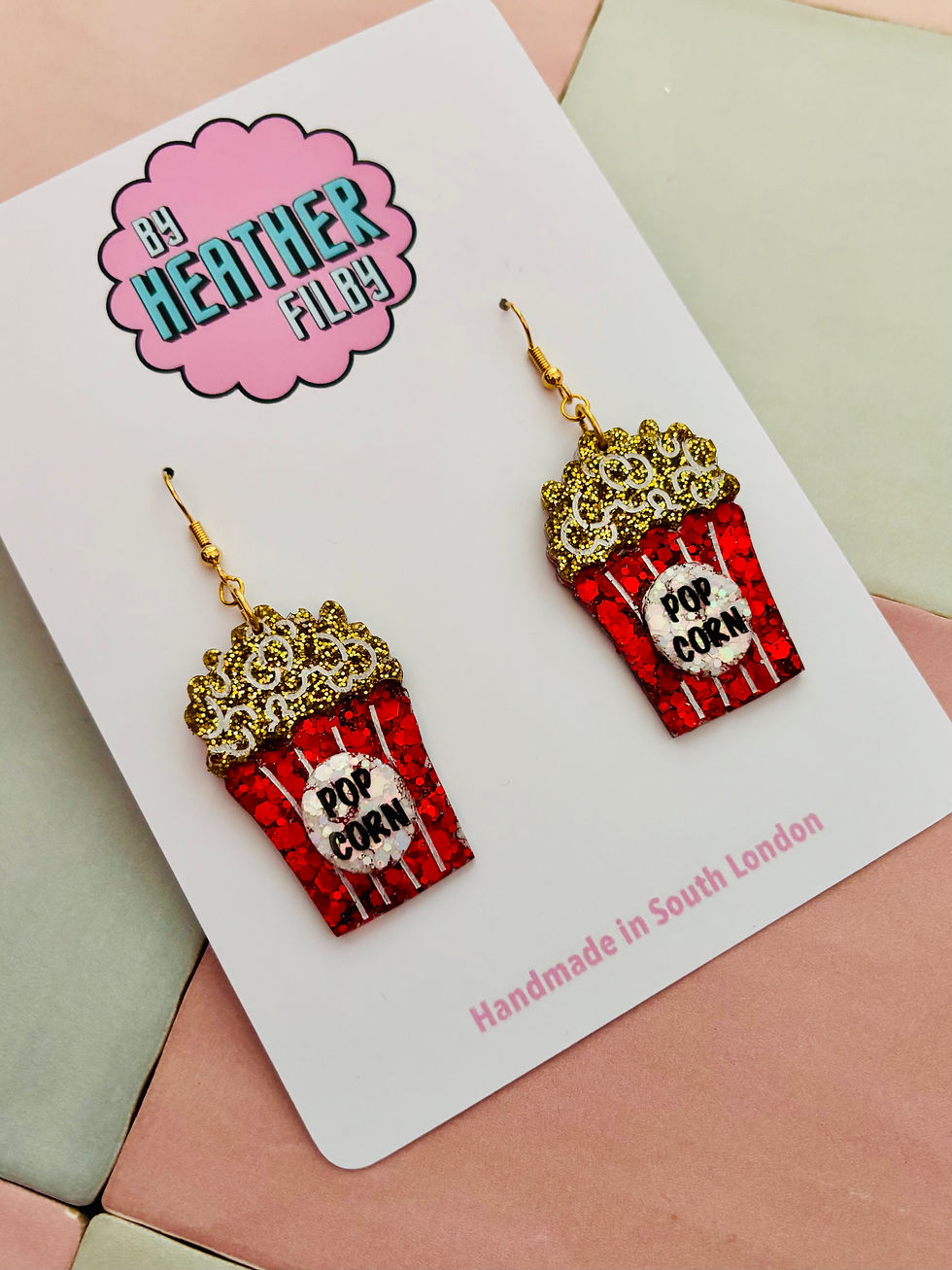 Thumbnail: 🍿 Popcorn Glitter Resin Earrings
