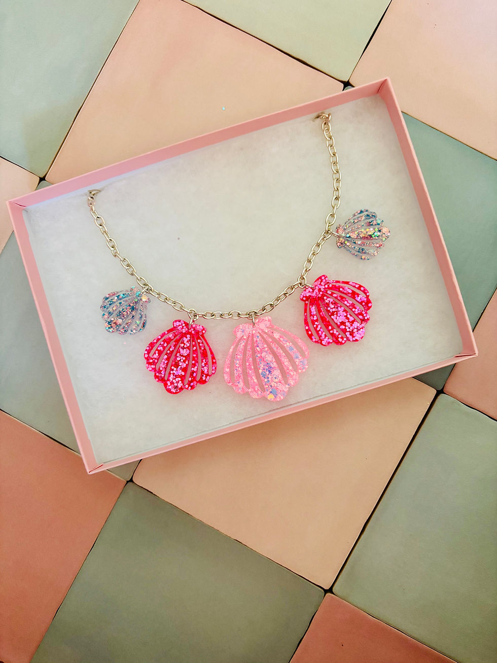 Thumbnail: 🐚 Seashell Glitter Charm Necklace
