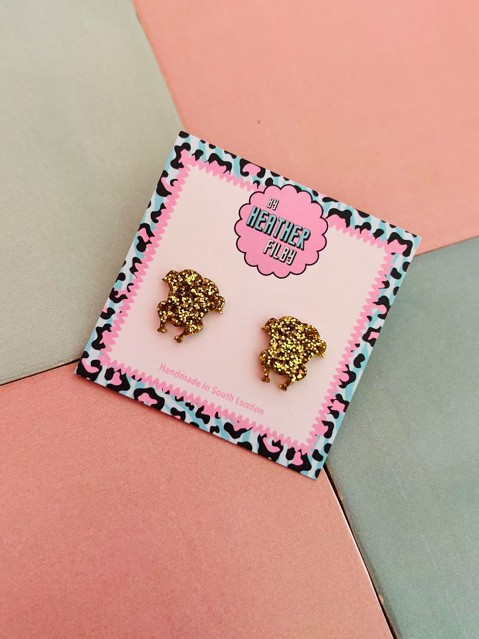 Thumbnail: 🍗 Turkey Glitter Stud Earrings