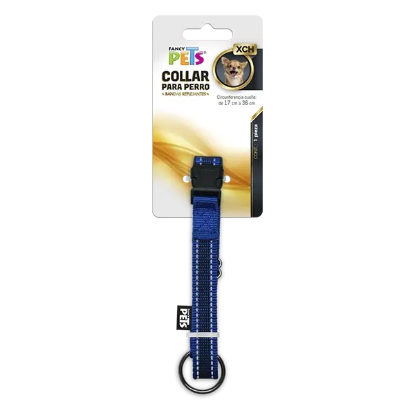 Collar de Nylon XCH con Ultra-Grip y Bandas Reflejantes | Fancy Pets