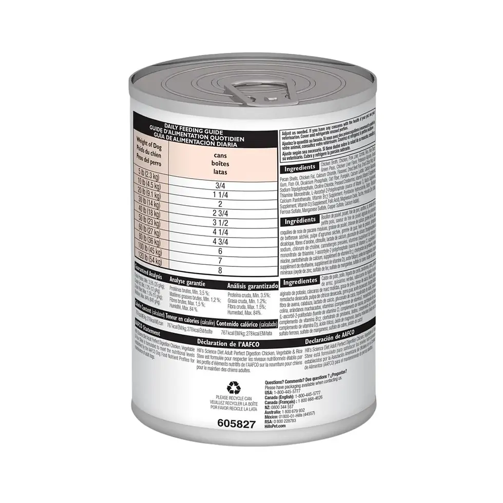 Hill's Science Diet Perfect Digestion Pollo y vegetales Lata 363g | Hill's