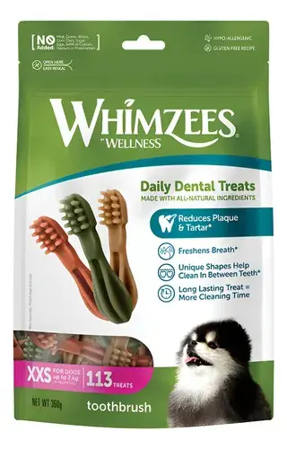 Whimzees Cepillo de dientes XXS Premio Dental Vegetariano | Whimzees