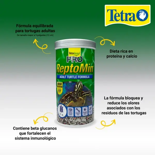 Alimento Flotante para Tortugas Adultas ReptoMin Adult Turtle Formula 230g - 8.1oz | Tetra