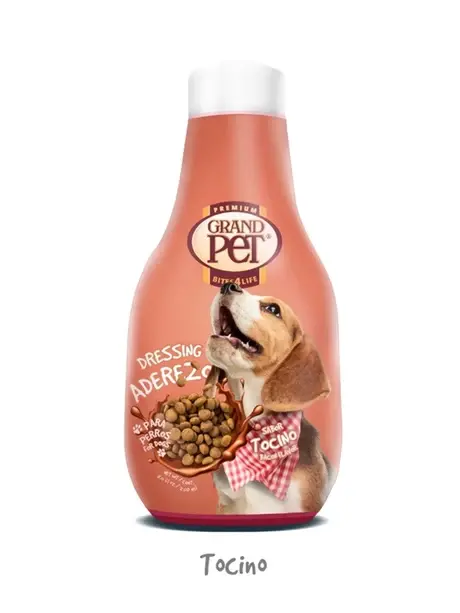 GrandPet® Aderezo Para Croquetas de Perro Sabor Tocino 250 ml | GrandPet