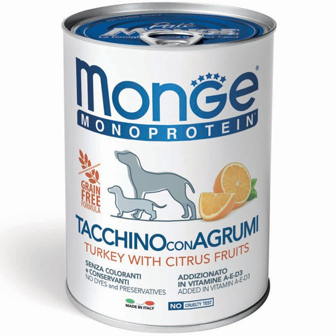 Miniatura: Monge Paté Monoproteico Pavo con cítricos 400g | Monge