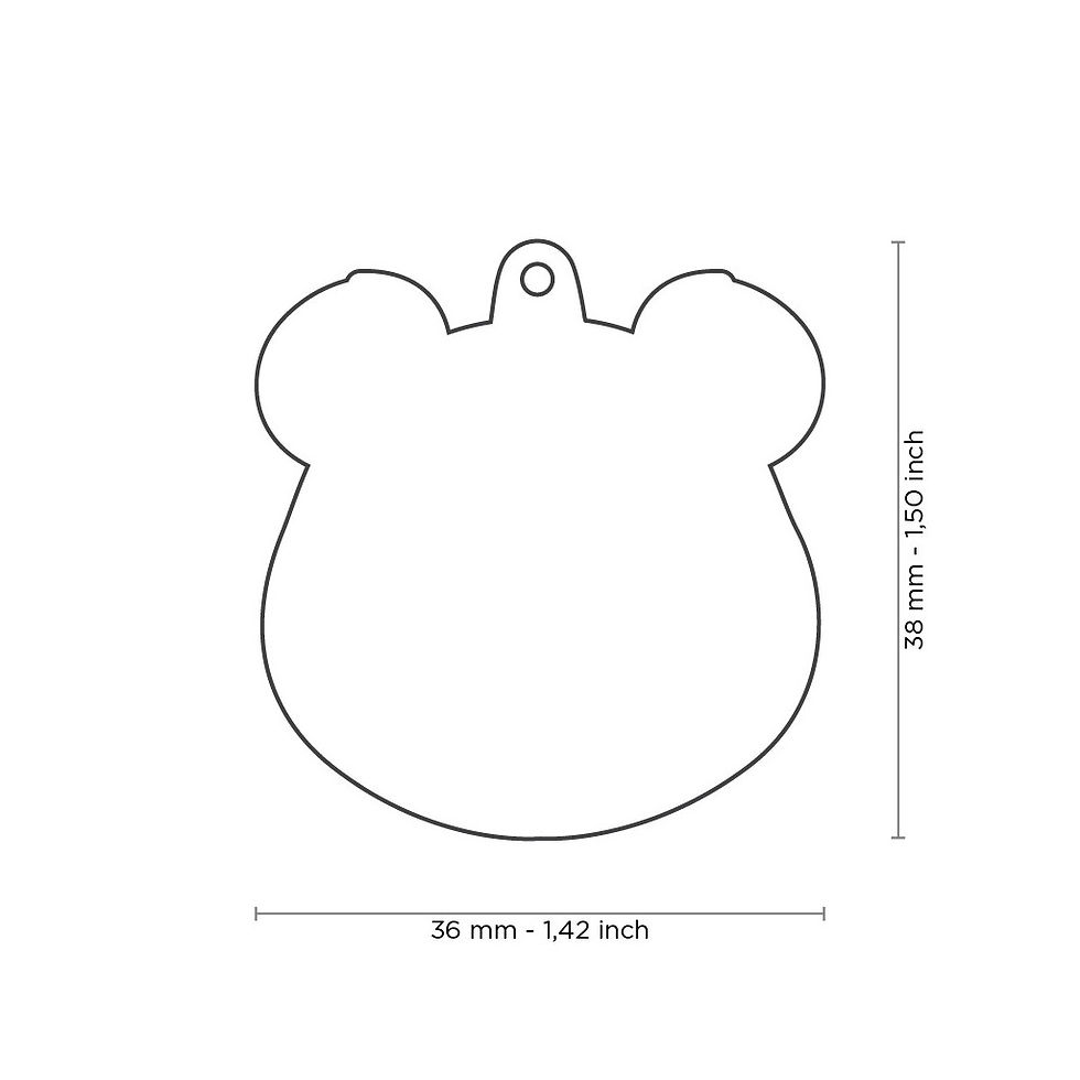 Placa de identificación Oso panda | My Family