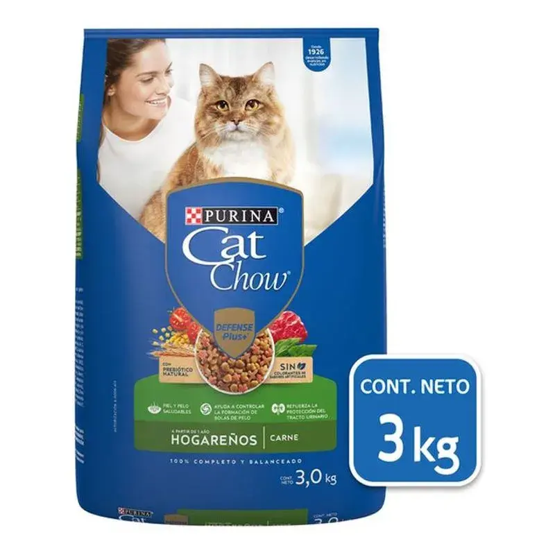 Cat Chow Adulto Hogareño Carne 3 Kg | PURINA