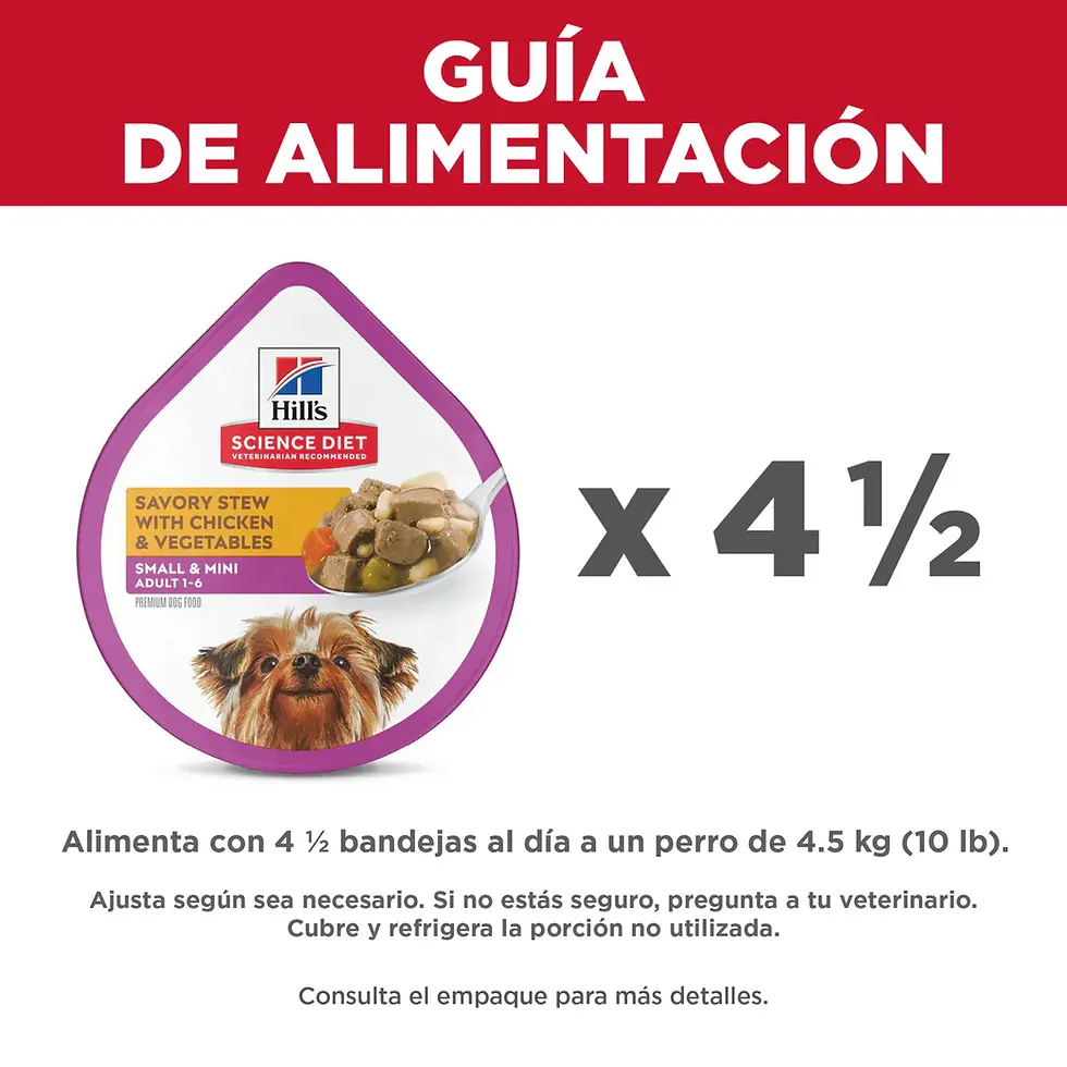 Miniatura: Hill's Science Diet Small & Mini Adult Estofado de Pollo y Vegetales Charola 99g | Hill's