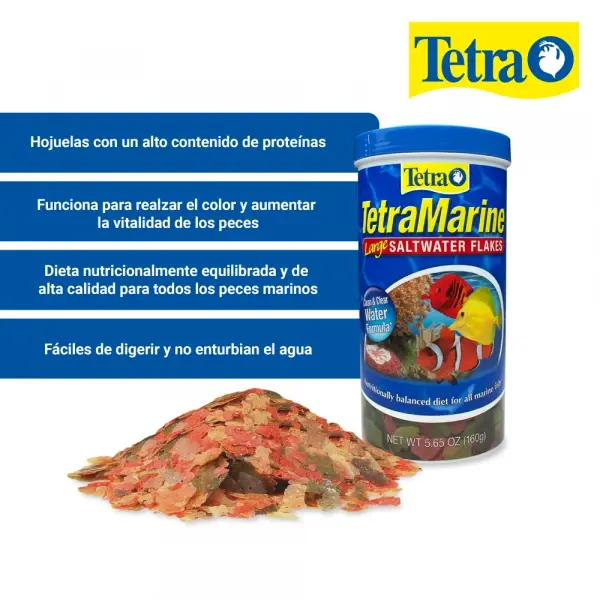 Miniatura: Hojuelas para Peces Marinos TetraMarine Saltwater Flakes 160g | Tetra