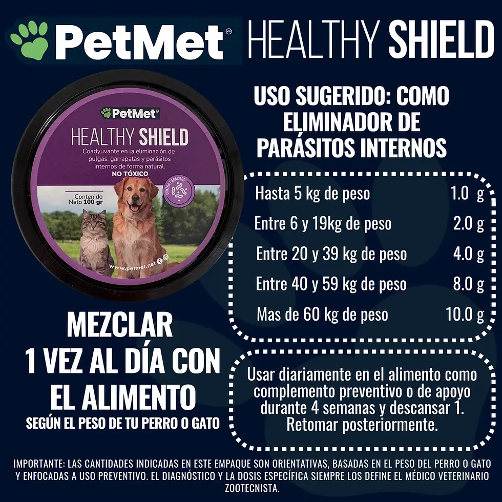 Miniatura: Petmet Naturals Healthy Shield 100g (Tierra de Diatomeas) | Petmet Naturals