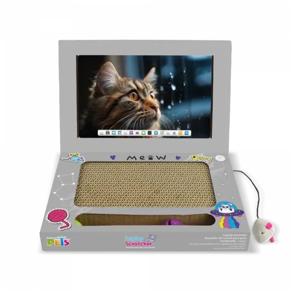 Rascador con Juguete Laptop 33cm | Fancy Pets