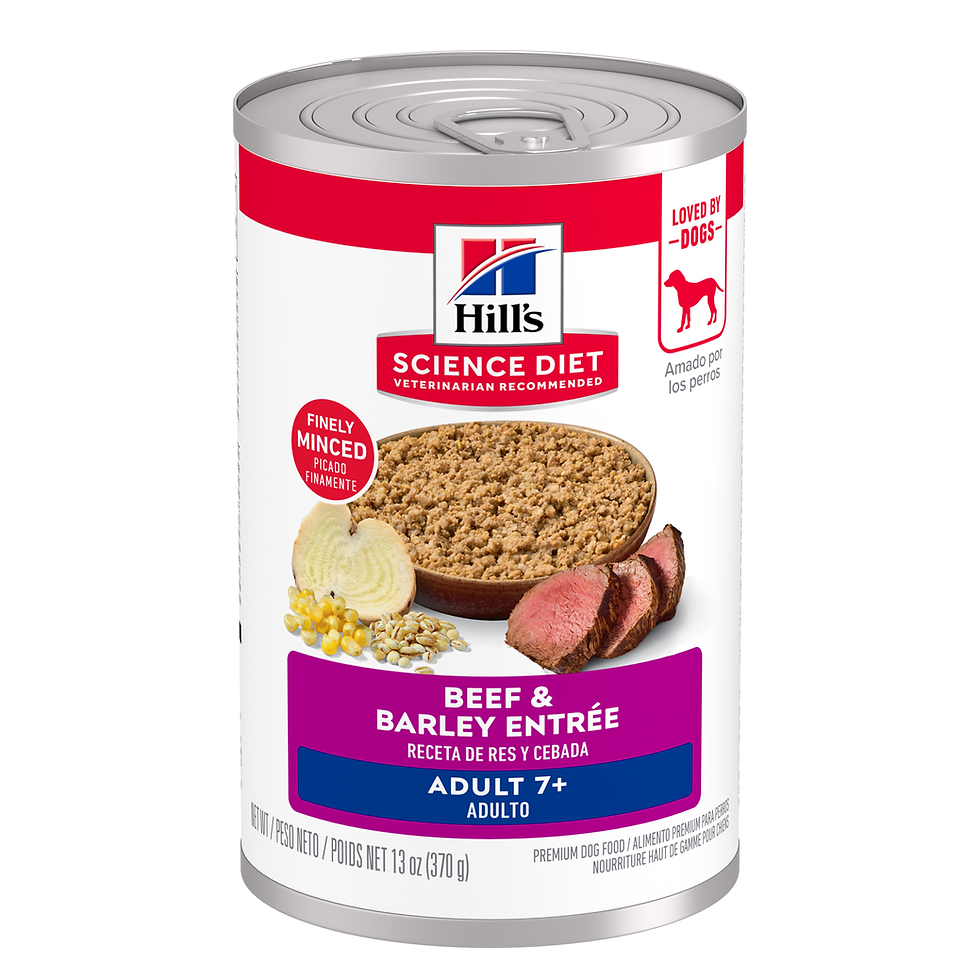 Hill's Science Diet Adult 7+ Res y Cebada Lata 370g | Hill's