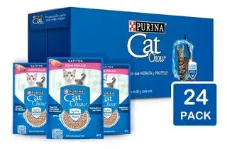 Cat Chow Kitten Caja de 24 Sobres de 85g Pescado | PURINA