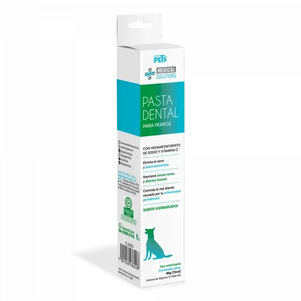 Pasta Dental para Perros Sabor Hierbabuena 90g | Medical solutions