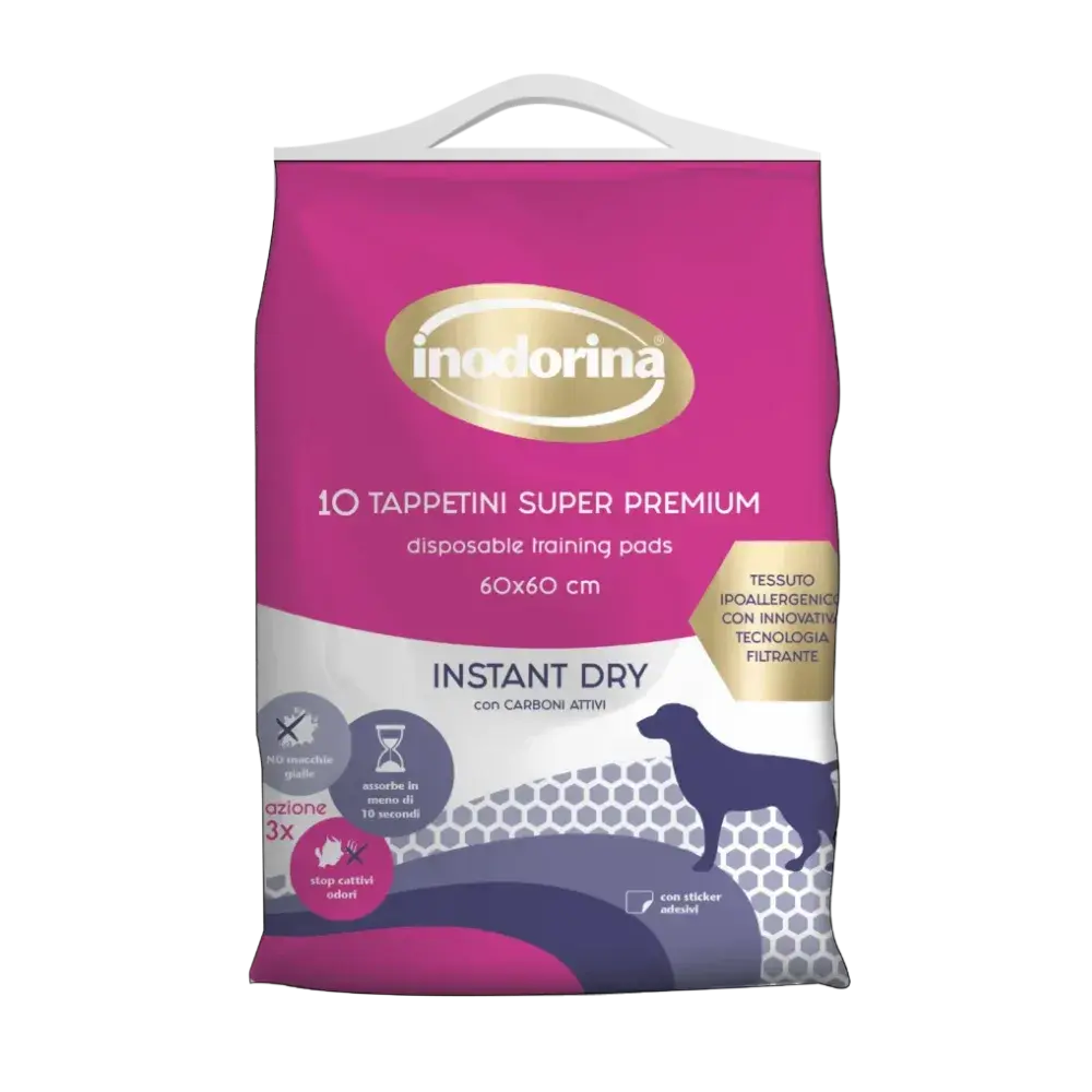 Inodorina Tapetes Absorbentes Instant Dry 60x60 10Piezas | Inodorina