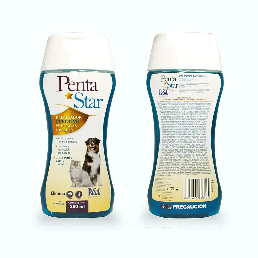 Pentastar® Shampoo Antiparasitario (Deltametrina) 250ml | PiSA