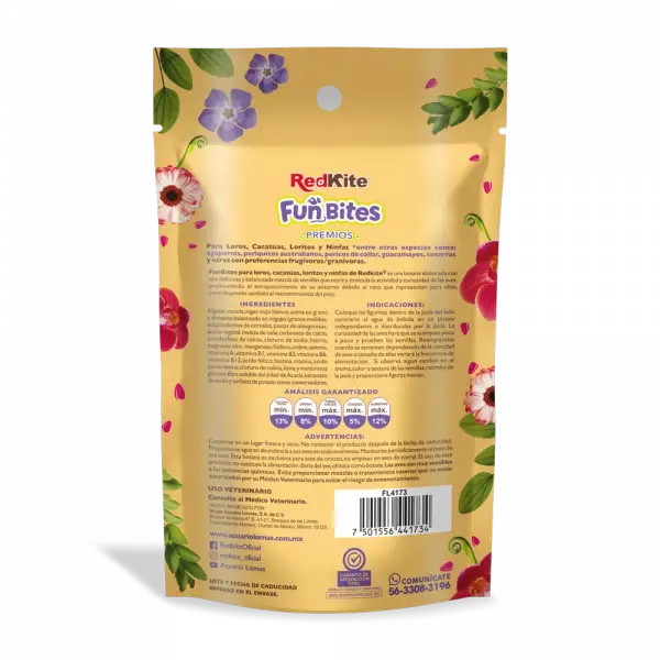 Funbites Premios Para Cacatúas, Loros y Ninfas 150g | RedKite