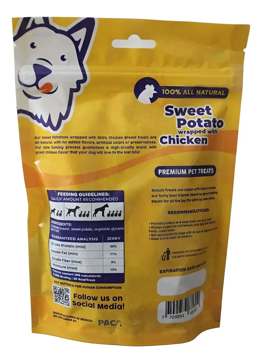 Bonum Treats Sweet Potato Wrapped with Chicken (Pollo con Camote ) para perro | Bonum Treats