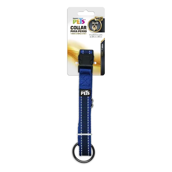 Miniatura: Collar de Nylon MED con Ultra-Grip y Bandas Reflejantes | Fancy Pets