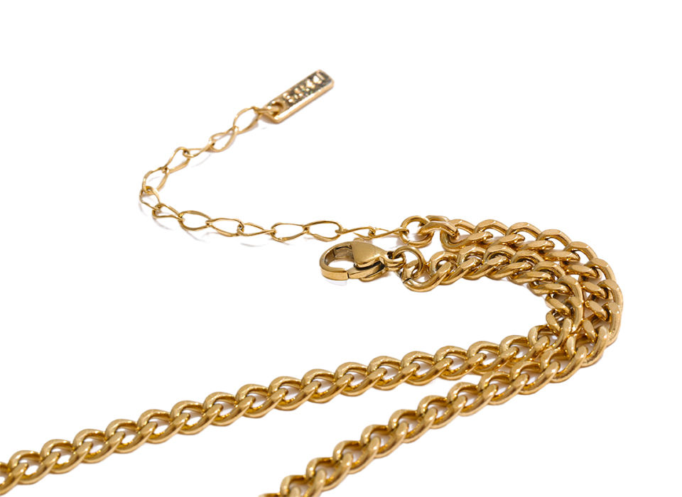 Thumbnail: Elegant Cubic Zirconia Chain Necklace – 316L Stainless Steel
