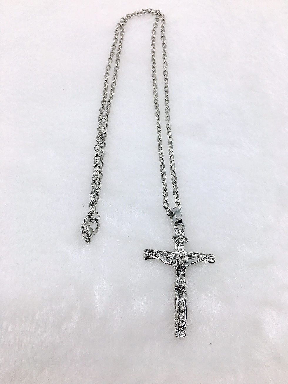 Thumbnail: Jesus Christ Crucifix Cross Pendant Necklace – Gold & Silver Tone