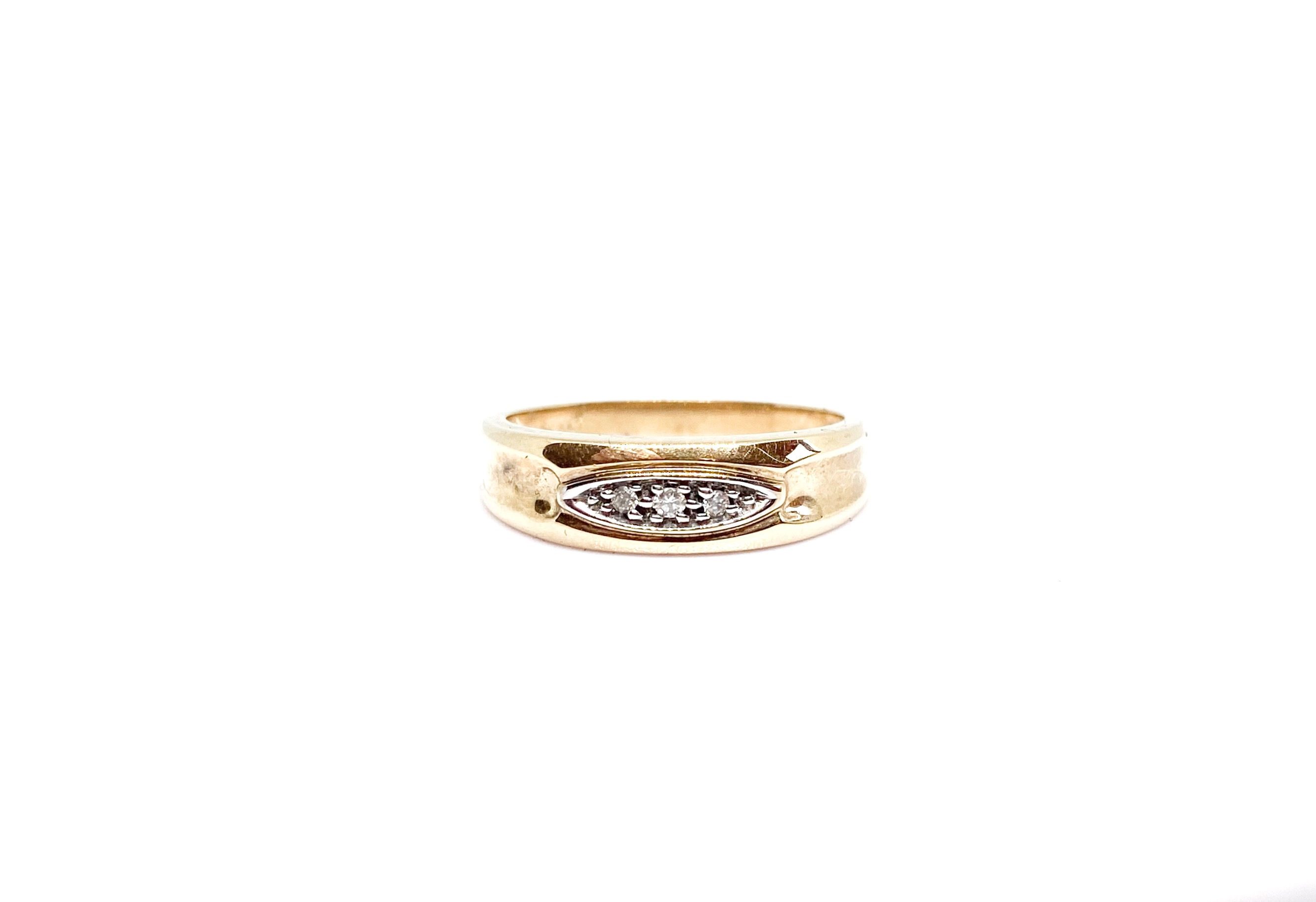 Diamond Gold Wedding Band/ Estate Jewelry