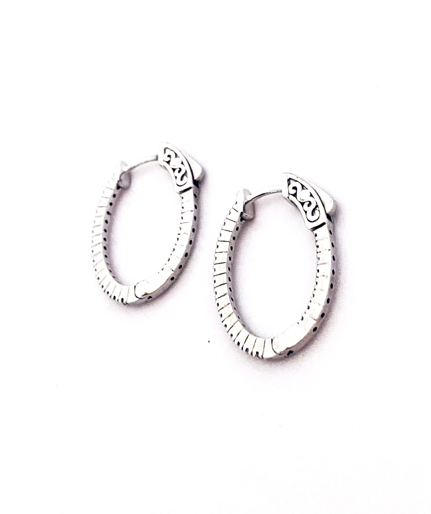 Gold Diamond Hoop Earrings