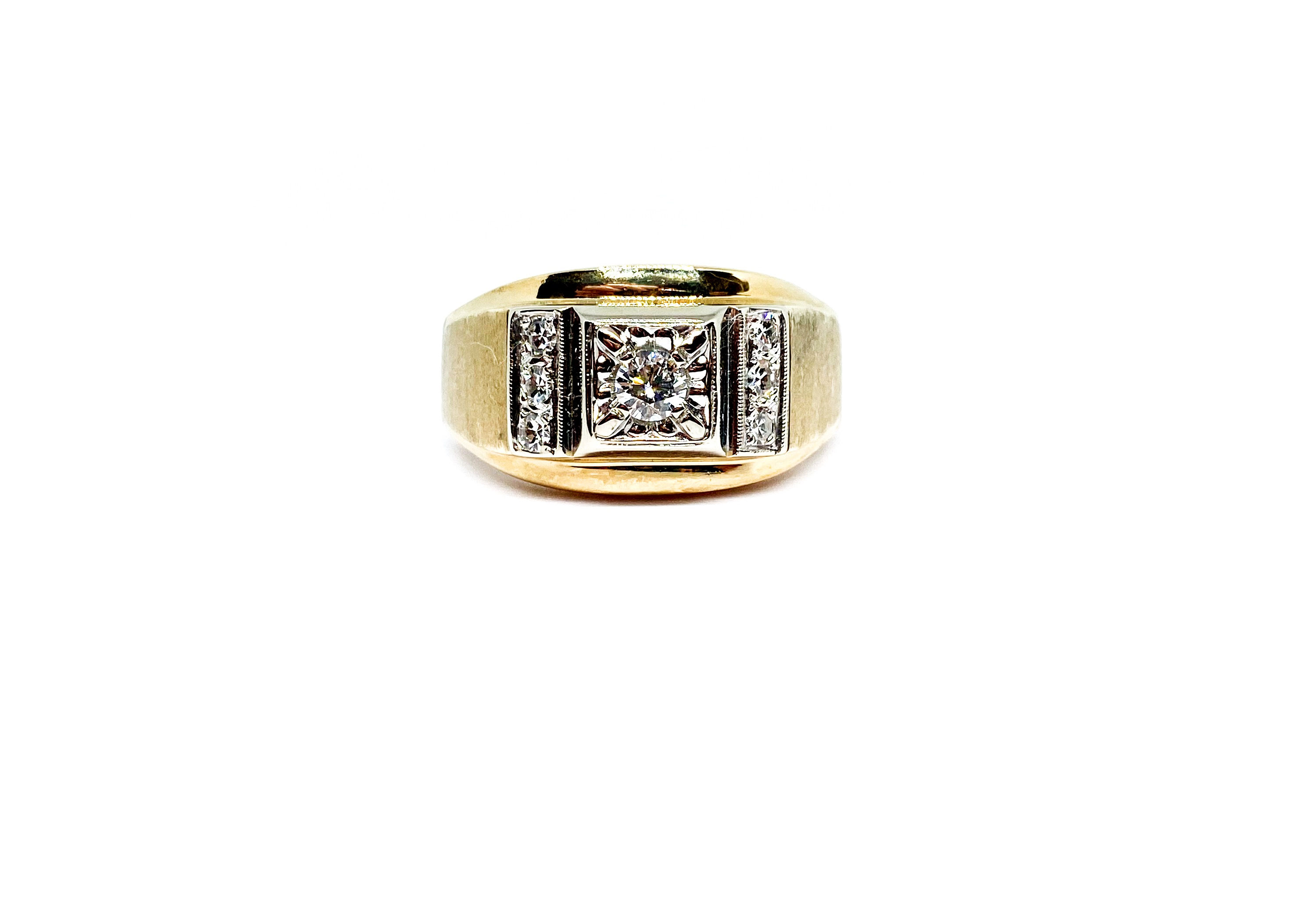 Men's Gold Diamond Ring