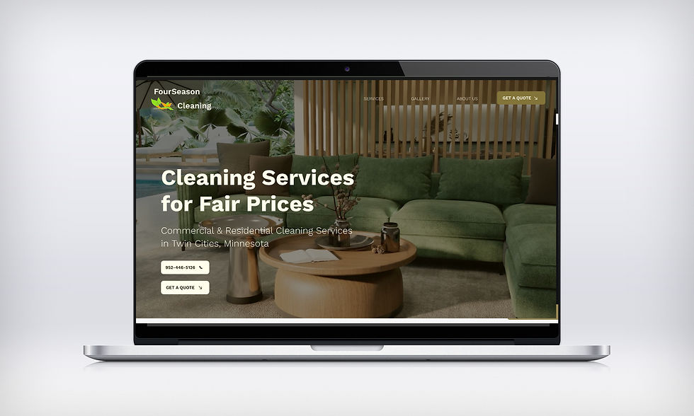 Modern website for a local business