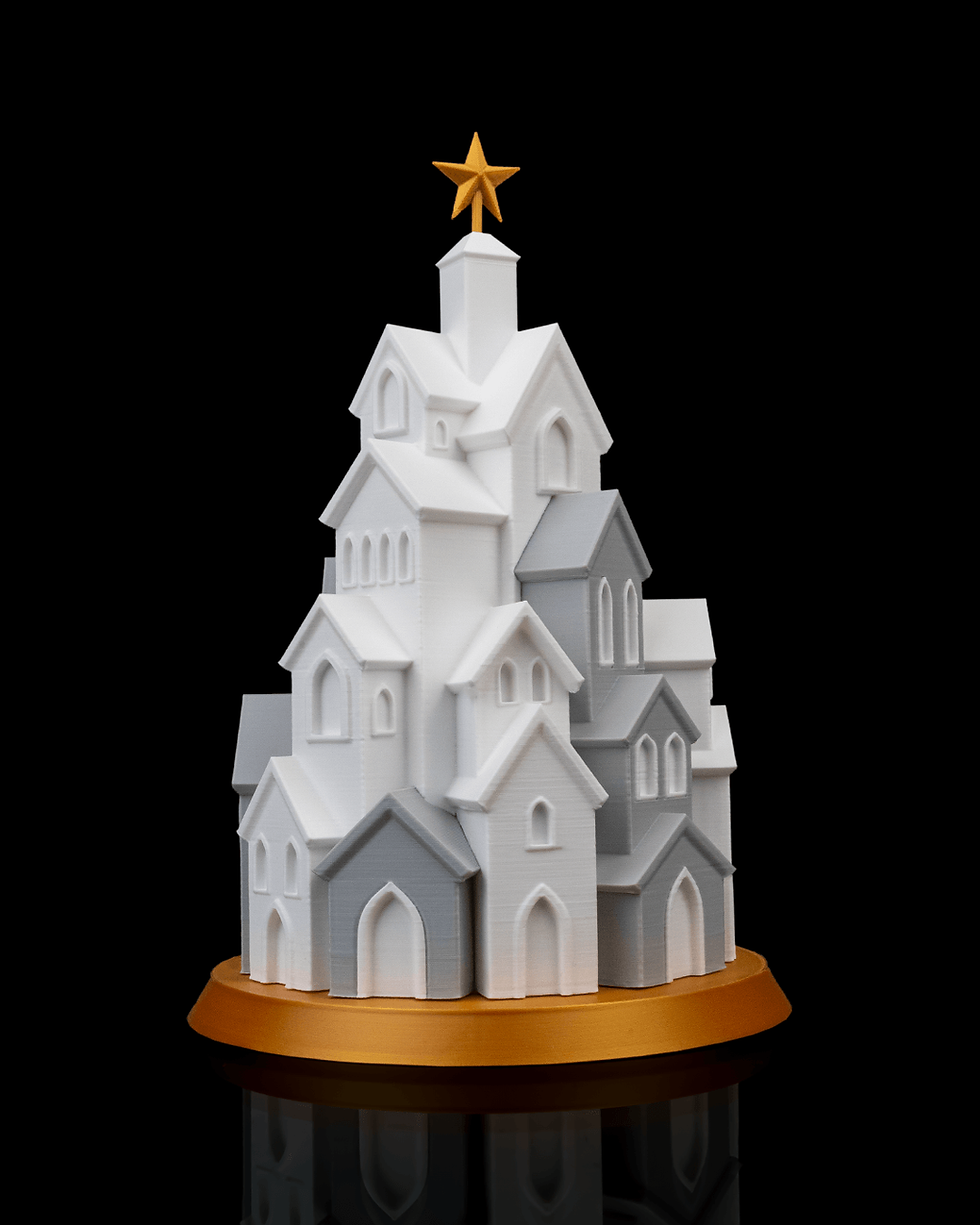 Thumbnail: Winter Village  Scandi | Leuchtendes Weihnachtsdorf 3D Druck rPLA | Minimalistis