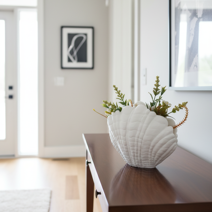 Blumenvase Dekovase, Vase, 3D Druck, Bodenvase, Pampasgras, Trockenblumen, Dekor