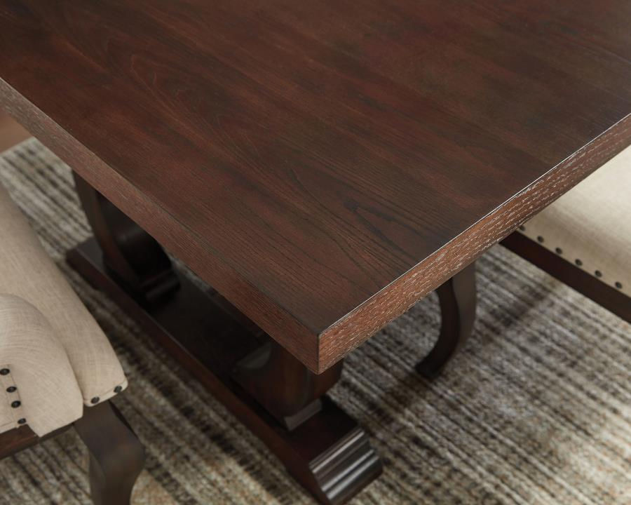 Thumbnail: Brockway Cove Trestle Dining Table Antique Java 110311 by Coaster