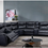 Thumbnail: BRAYLEE Transitional Dark NavyTop Grain Leather Furniture of America
