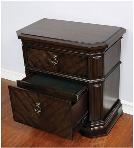 Traditional Espresso Night Stand Solid Wood CALLIOPE CM7751N ...