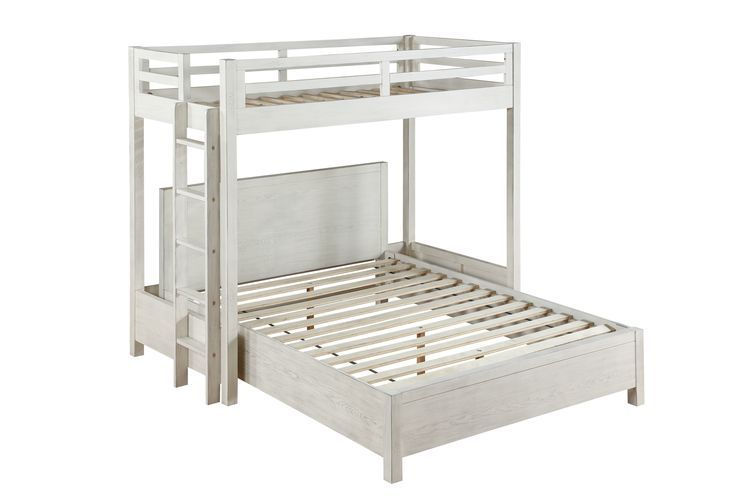 Thumbnail: Celerina WEATHERED WHITE FINISH Bed & Twin Loft Bed
