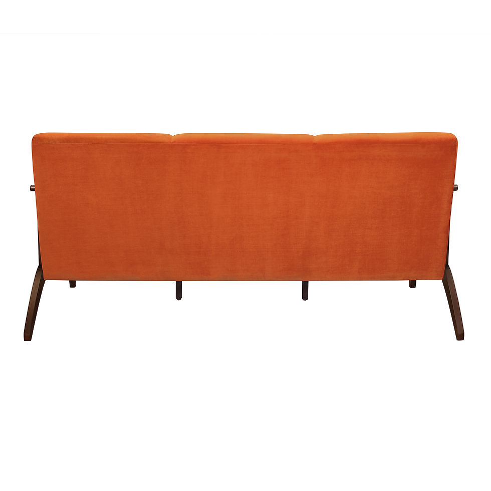 Thumbnail: Mid Century Orange Velvet Sofa Carlson 1032RN-3 Homelegance