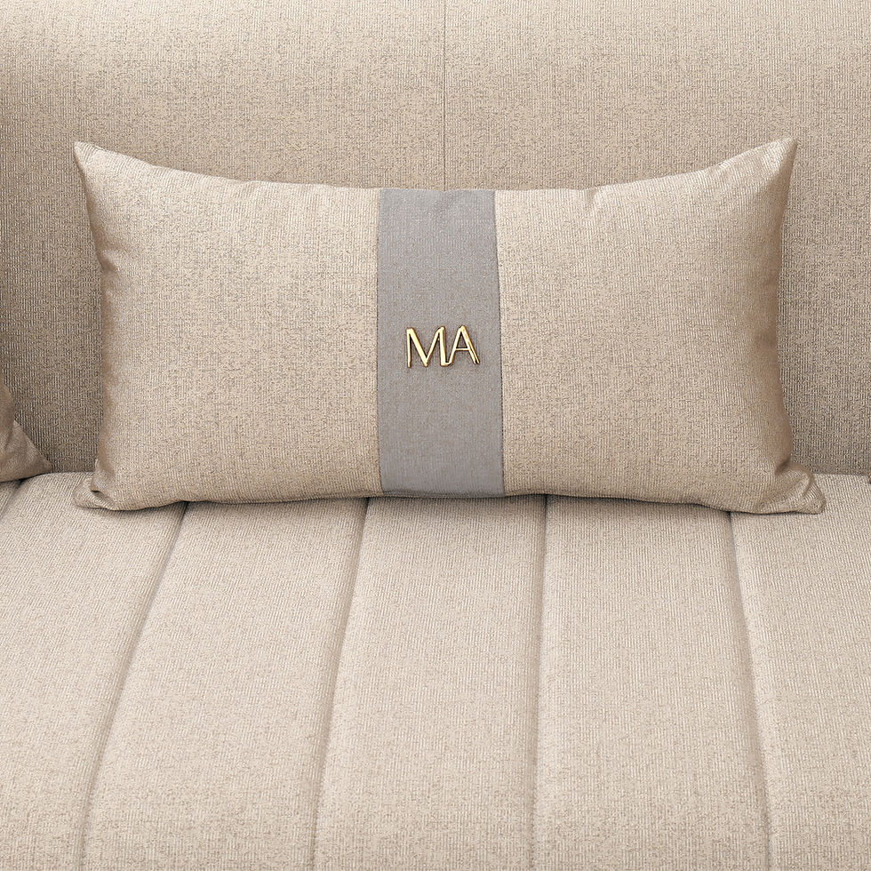 Thumbnail: Michael Amini Lisbon Chenille Sofa - Opal/Gold